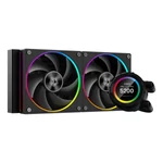 Kép 1/10 - ID-Cooling CPU Water Cooler - Space SL240 (13.8-30.5dB; max. 132,52 m3/h; 2x12cm, A-RGB LED, fekete)
