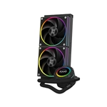 Kép 2/10 - ID-Cooling CPU Water Cooler - Space SL240 (13.8-30.5dB; max. 132,52 m3/h; 2x12cm, A-RGB LED, fekete)