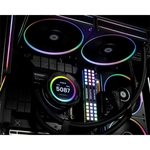 Kép 9/10 - ID-Cooling CPU Water Cooler - Space SL240 (13.8-30.5dB; max. 132,52 m3/h; 2x12cm, A-RGB LED, fekete)