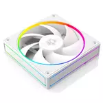 Kép 6/8 - ID-Cooling Cooler 12cm - AF-127-ARGB-W TRIO (29,9dB, max. 132,52 m3/h, 4pin, PWM, 3 x12cm, ARGB LED, fehér)