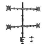 Kép 1/9 - Equip Monitor Asztali konzol - 650159 (13"-27", 4 monitor, dönthető, forgatható, állítható magasság, Max.:4x9kg, fekete)