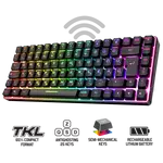 Kép 1/10 - Spirit of Gamer Billentyűzet Vezeték nélküli - ELITE K70 (TKL, 85 gomb,, RGB LED,USB, anti-ghost, fekete, magyar)