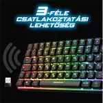 Kép 4/10 - Spirit of Gamer Billentyűzet Vezeték nélküli - ELITE K70 (TKL, 85 gomb,, RGB LED,USB, anti-ghost, fekete, magyar)