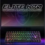 Kép 9/10 - Spirit of Gamer Billentyűzet Vezeték nélküli - ELITE K70 (TKL, 85 gomb,, RGB LED,USB, anti-ghost, fekete, magyar)