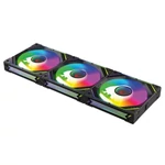 Kép 2/6 - Rampage Cooler 12cm - CYCLOPS F30 (3x12cm, max 29,2dbA, 114,68 m3/h, ház hűtésre, A-RGB LED, fekete)