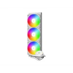 Kép 1/7 - ID-Cooling CPU Water Cooler - FX360 ARGB WHITE (35,2dB; max. 129,39 m3/h; 3x12cm, A-RGB LED, fehér)