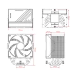 Kép 7/7 - ID-Cooling CPU Cooler - FROZN A610 ARGB (29.9dB; max. 132,54 m3/h; 4pin, 4 db heatpipe, 12cm, A-RGB, PWM)
