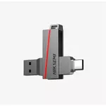 Kép 1/2 - Hikvision HIKSEMI Pendrive - Dual Slim, 128GB, USB3.2 - Type-C, Ezüst