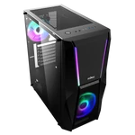Kép 11/11 - NJOY Számítógépház -  FORT (fekete, ablakos, ATX, 2x12cm, 1xUSB2.0, 2xUSB3.0)