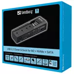 Kép 7/7 - Sandberg M.2 SSD dokkoló - USB 3.2 Cloner and Dock for M2 + NVMe + SATA