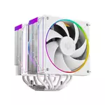 Kép 2/6 - ID-Cooling CPU Cooler - FROZN A620 ARGB WHITE (29,9dB; max 132,52 m3/h; 4Pin csatlakozó, 6 db heatpipe, 2x12cm, PWM)