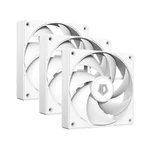 Kép 1/8 - ID-Cooling Cooler 12cm - AF-125-W TRIO (29,85dB, max. 132,94 m3/h, 4pin, PWM, 3 x12cm, ARGB LED, fehér)