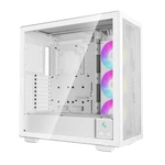Kép 2/16 - DeepCool Számítógépház - MORPHEUS WH (fehér, moduláris, 1x420mm venti,Mini-ITX /M-ATX /ATX /E-ATX, 4xUSB3.0, 1xUSB-C)