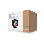 Kép 10/10 - DeepCool CPU Cooler - AG400 DIGITAL PLUS (31,6 dB; max, 134,03 m3/h; 4pin csatlakozó, 4 db heatpipe, 12cm, PWM)