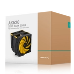 Kép 10/10 - DeepCool CPU Cooler - AK620 Zero Dark Zoria (28 dB; max, 117,21 m3/h; 4pin csatlakozó, 6 db heatpipe, 2x12cm, PWM)