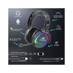 Kép 7/8 - Spirit of Gamer Fejhallgató - PRO-H6 RGB Black (MultiPlatform, mikrofon, 3.5mm jack, hangerőszabályzó, 2m kábel, fekete)