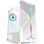Kép 1/9 - Spirit of Gamer Számítógépház - CLONE 3 White (fekete, ablakos, 8x12cm ventilátor, alsó táp,  ATX, 1xUSB3.0, 2xUSB2.0)