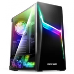 Kép 1/7 - Spirit of Gamer Számítógépház - CLONE 4 Black (fekete, ablakos, 2x12cm ventilátor, alsó táp,  ATX, 1xUSB3.0, 2xUSB2.0)