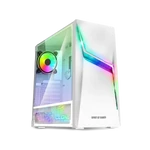 Kép 1/13 - Spirit of Gamer Számítógépház - CLONE 4 White (fekete, ablakos, 2x12cm ventilátor, alsó táp,  ATX, 1xUSB3.0, 2xUSB2.0)