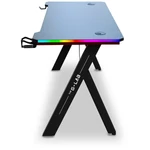 Kép 2/4 - The G-Lab Gamer Asztal - K-DESK-SULFUR (120x60cm, fém, pohártartó, fejhallgatótartó, fekete, RGB LED)