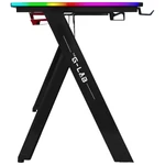 Kép 3/4 - The G-Lab Gamer Asztal - K-DESK-SULFUR (120x60cm, fém, pohártartó, fejhallgatótartó, fekete, RGB LED)