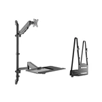Kép 1/10 - Equip Munkaállomás fali konzol - 650170 (17"-32", 1 monitor, dönthető, forgatható, Max.: 8kg, fekete)