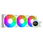 Kép 1/11 - ID-Cooling CPU Water Cooler - Space SL360 XE WHITE (35,2dB; max. 129,39 m3/h; 3x12cm, A-RGB LED, fehér)
