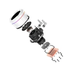 Kép 6/11 - ID-Cooling CPU Water Cooler - Space SL360 XE WHITE (35,2dB; max. 129,39 m3/h; 3x12cm, A-RGB LED, fehér)