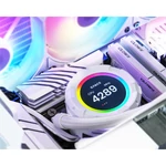 Kép 9/9 - ID-Cooling CPU Water Cooler - Space SL240 XE WHITE (25dB; max. 129,39 m3/h; 2x12cm, A-RGB LED, fehér)