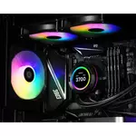 Kép 10/10 - ID-Cooling CPU Water Cooler - Space SL240 XE (25dB; max. 129,39 m3/h; 2x12cm, A-RGB LED, fekete)