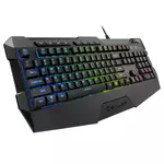 Kép 2/3 - Sharkoon Billentyűzet - Skiller SGK4 (USB, RGB, csuklótámasz, multimédia, 1,8m, fekete, angol)