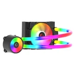 Kép 1/2 - Rampage CPU Water Cooler - ICEBLADE C4 (23dB max., 115,53 m3/h; 12cm, A-RGB LED, fekete)
