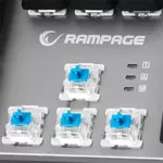 Kép 7/8 - Rampage Billentyűzet - KB-R28 BLADE PLUS (Vezetékes, Mechanikus, Blue switch, magyar LED, N-key, USB)