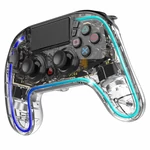 Kép 1/9 - Spirit of Gamer Gamepad Vezeték Nélküli - NEON BT RGB (PC/PS3/PS4/iOS/Android, Bluetooth, RGB, átlátszó)