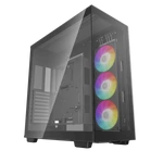 Kép 1/16 - DeepCool Számítógépház - CH780 (fekete, ablakos, 3x140mm A-RGB ventilllátor, E-ATX, 4xUSB3.0)