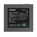 Kép 3/9 - DeepCool Tápegység 650W - PN650-D (80 Plus Gold, ATX3.1, PCI-E 5.1, Aktív PFC, 12cm)