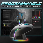 Kép 10/11 - Spirit of Gamer Egér Vezeték nélküli  - ELITE-M50 Black (Optikai, 8000DPI, 1000Hz, 6 programozható gomb, RGB, fekete)