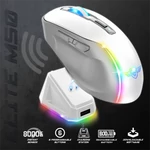 Kép 3/11 - Spirit of Gamer Egér Vezeték nélküli  - ELITE-M50 White (Optikai, 8000DPI, 1000Hz, 6 programozható gomb, RGB, fehér)