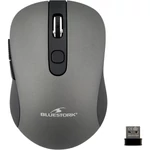 Kép 3/4 - Bluestork Vezeték nélküli Egér - M-WL-OFF60-GREY (1600 DPI, 6 gomb, optikai, szürke)