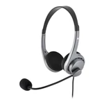 Kép 3/4 - Bluestork Fejhallgató - MC101 Office Headset (mikrofon; hangerő szabályzó, 3,5 Jack, szürke)