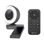 Kép 1/11 - Sandberg Webkamera - Streamer USB Webcam Pro Elite (2540x1440, Betekintési szög: 76°, fekete/ezüst)