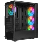 Kép 10/14 - Everest Számítógépház -  PLAID V1 (fekete; üveg; ATX; alsó táp; 4x120mm RGB, 1xUSB3.0 + 2xUSB2.0)