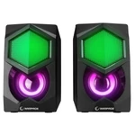 Kép 2/6 - Rampage Hangszóró 2.0 - RMS-N29 (2x3W, RGB, hangerőszabályzó; USB)
