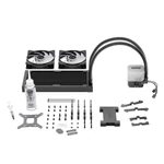 Kép 7/7 - Be Quiet! CPU Water Cooler - LIGHT LOOP 240mm Black (2x120mm, csatlakozó: 3pin, cső hossza: 400mm, fekete)