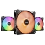 Kép 1/5 - Be Quiet! Cooler 12cm - LIGHT WINGS LX 120mm PWM Triple-Pack (RGB, 1600rpm, 25,5dB, fekete)