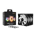 Kép 5/5 - Be Quiet! Cooler 12cm - LIGHT WINGS LX 120mm PWM Triple-Pack (RGB, 1600rpm, 25,5dB, fekete)