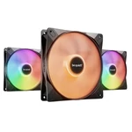 Kép 1/5 - Be Quiet! Cooler 14cm - LIGHT WINGS LX 140mm PWM Triple-Pack (RGB, 1200rpm, 22,9dB, fekete)