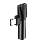 Kép 2/7 - Baseus USB-C-USB-C+Mini Jack 3,5 mm audio adapter (fekete)