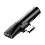 Kép 3/7 - Baseus USB-C-USB-C+Mini Jack 3,5 mm audio adapter (fekete)