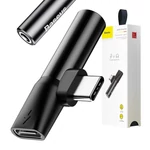 Kép 7/7 - Baseus USB-C-USB-C+Mini Jack 3,5 mm audio adapter (fekete)